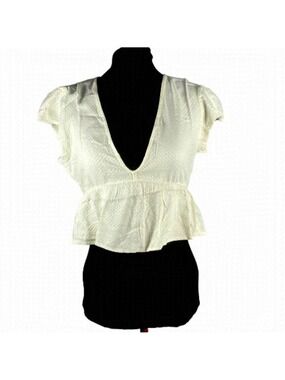 ROXY Sweet Release Woven Crop Top Style ARJWT03206 Size S in Snow White (WBK0) 2
